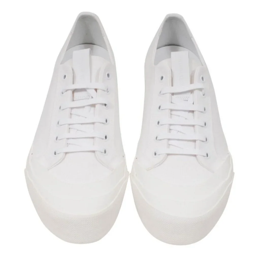 Bottega Veneta Mens Speedster Sneakers 45 US12 White Canvas Low Top Trainers - Picture 1 of 9
